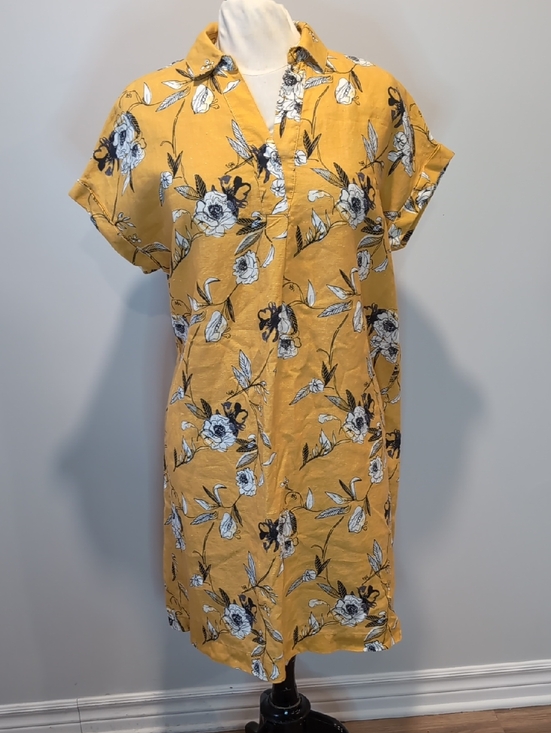 Simons Dresses & Skirts - Simons Contemporaine Yellow Floral Shirt Dress